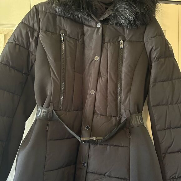 NWT Michael Michael Kors Belted Puffer Coat - Picture 5 of 11